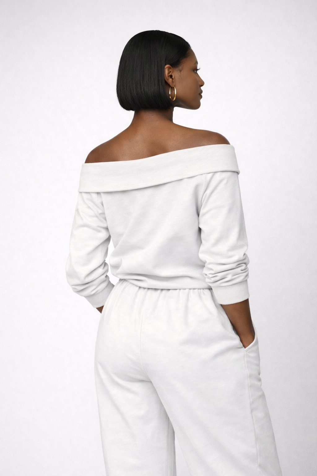 The Essential Zip Top -Light Gray