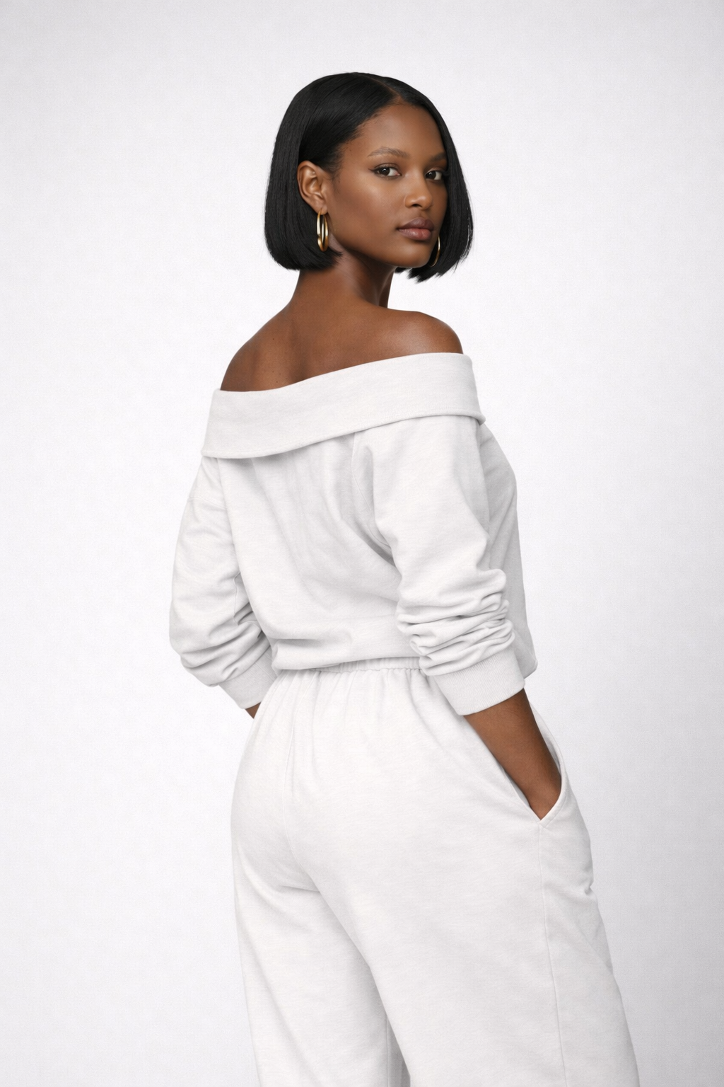 The Essential Zip Top -Light Gray