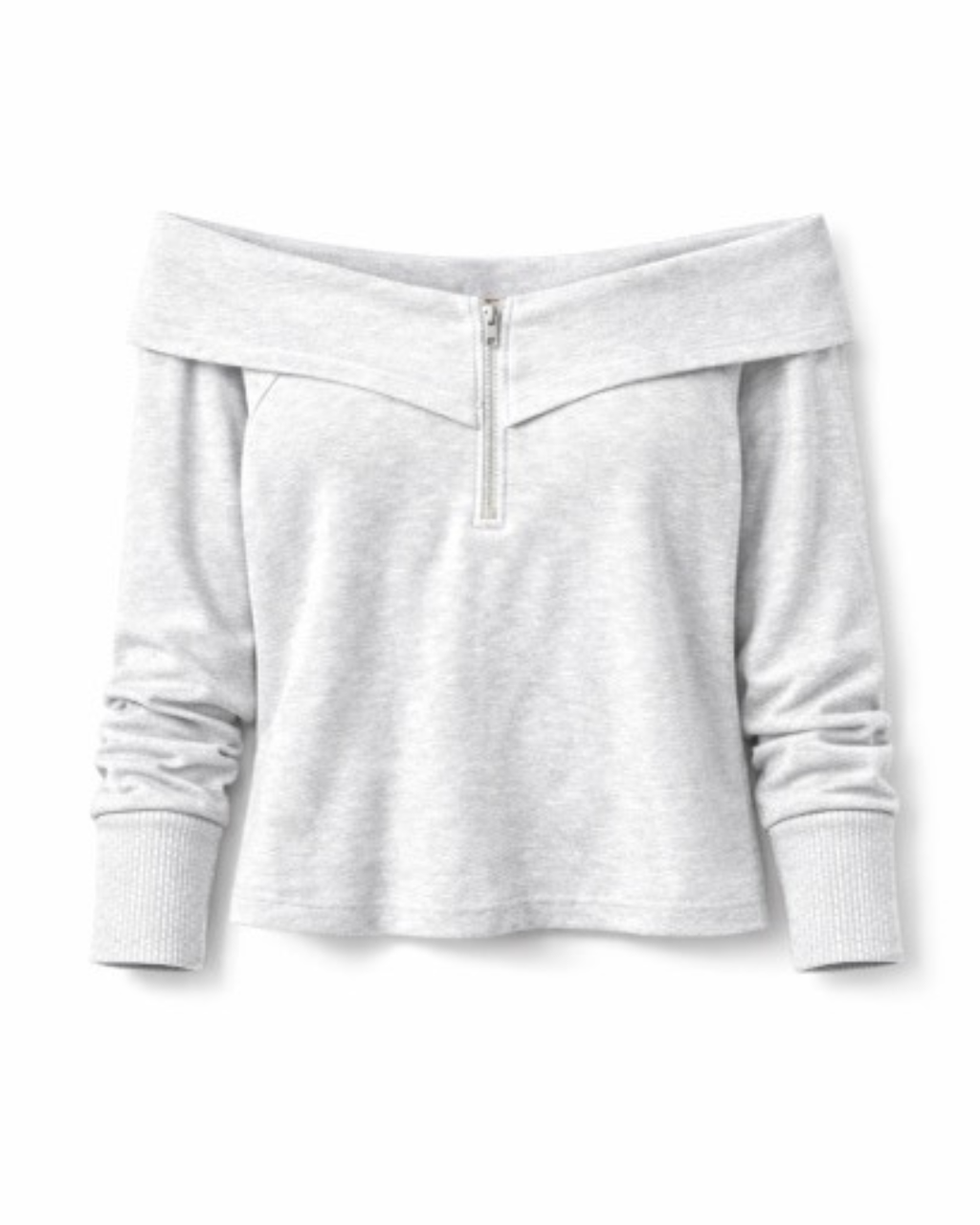 The Essential Zip Top -Light Gray